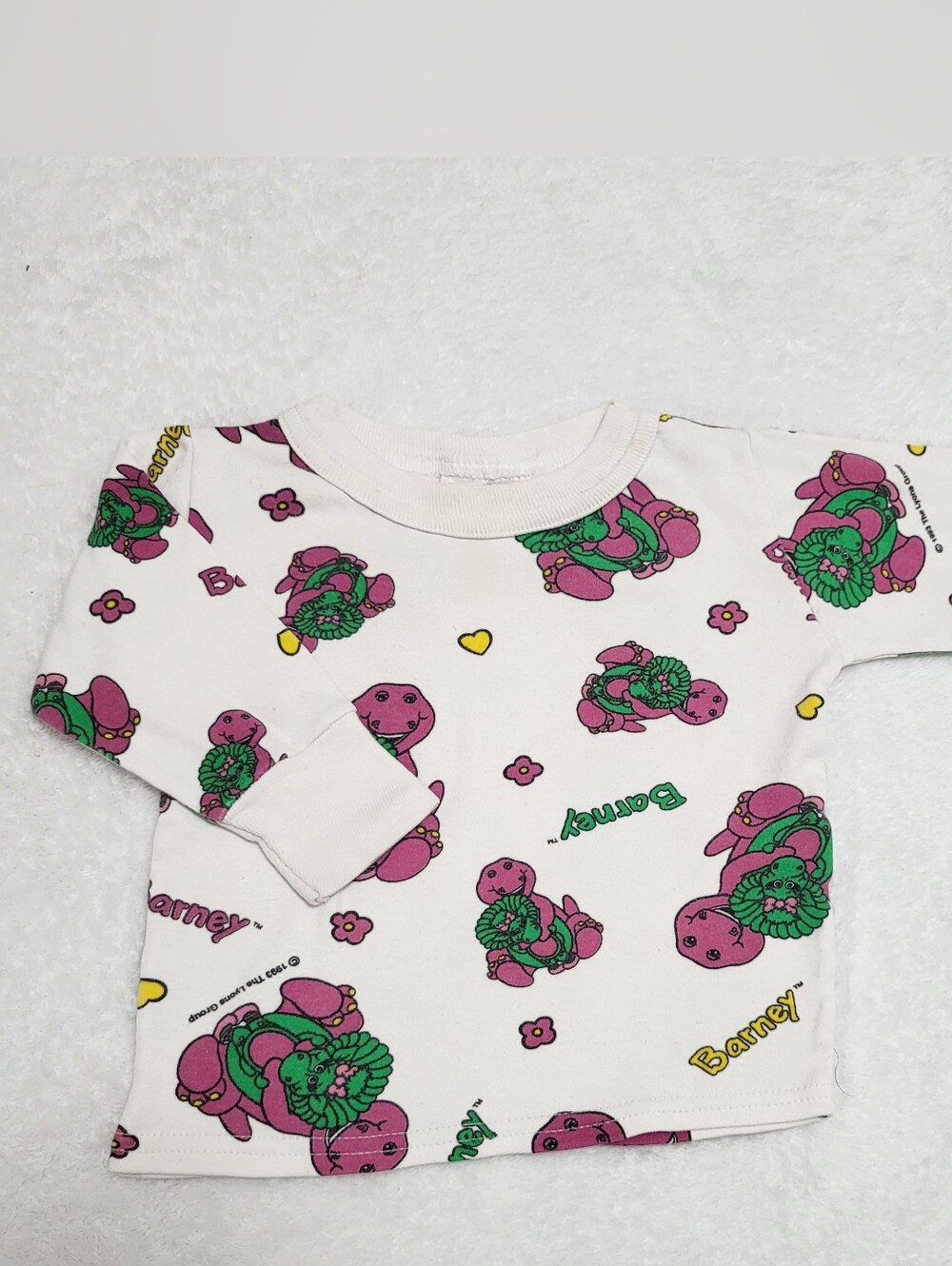 Vintage 1993 Barney Baby Bop Toddler Tshirt Baby Y2k 90s Kid Nostalgic